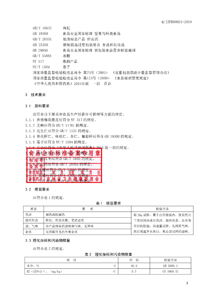 Q/JZFB 0002S-2019 标准预览