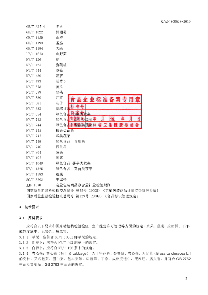 Q/ADJS 0052S-2019 标准预览