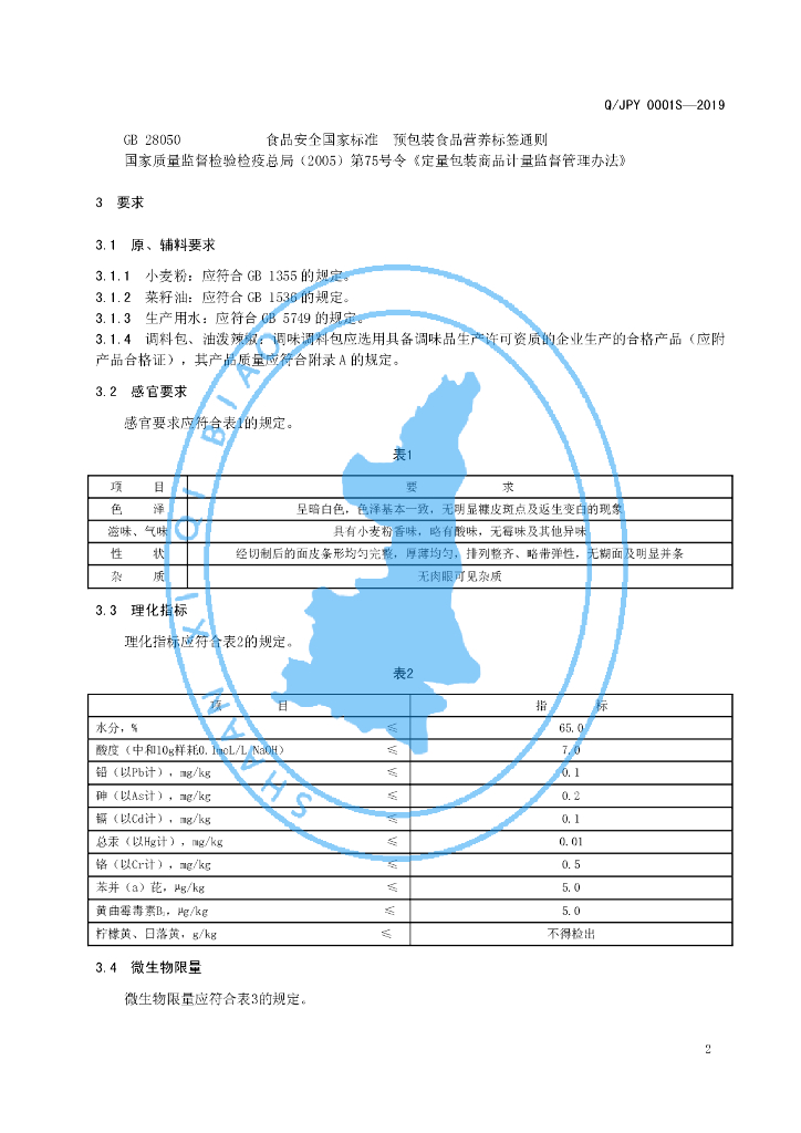 Q/JPY 0001S-2019 标准预览