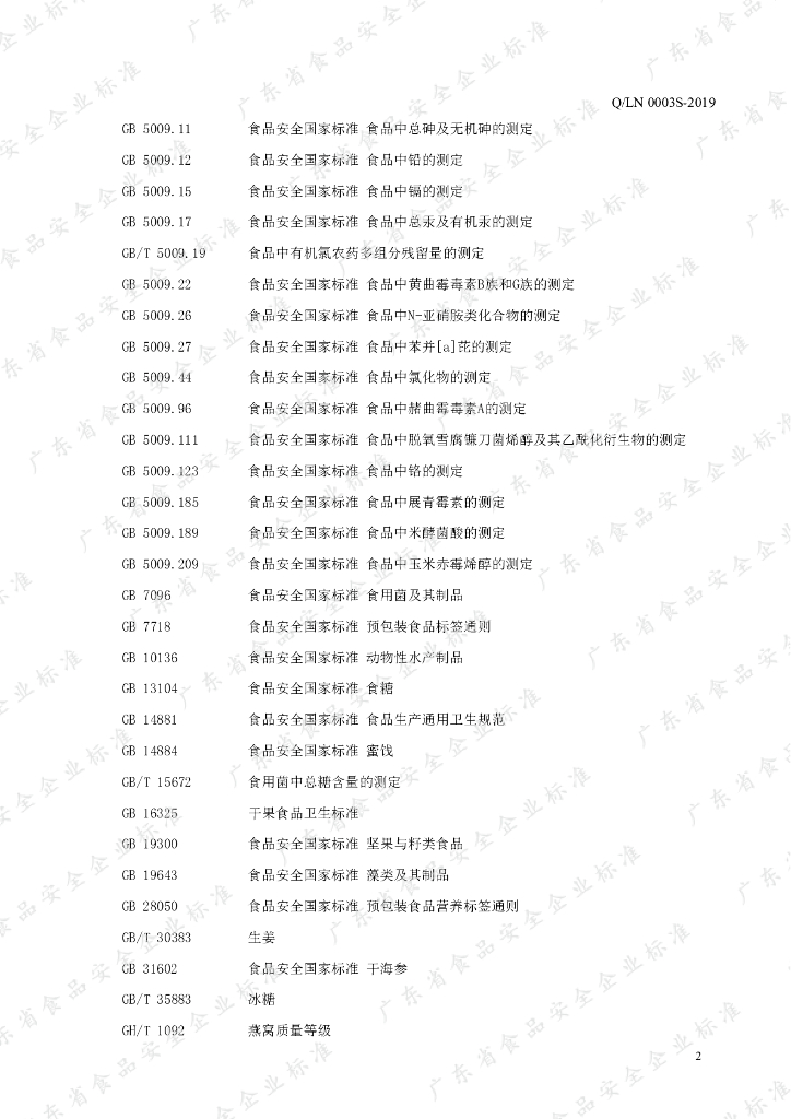 Q/LN 0003S-2019 标准预览