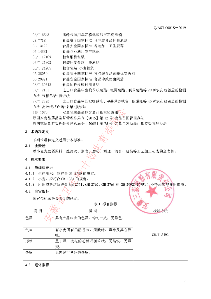 Q/AST 0001S-2019 标准预览
