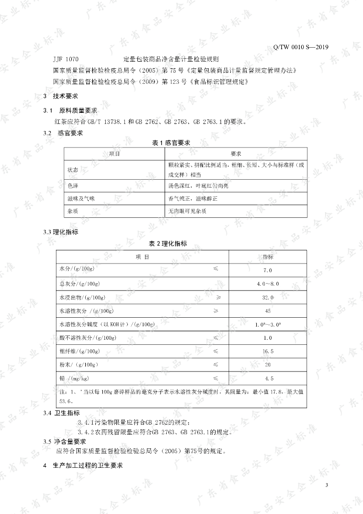 Q/TW 0010S-2019 标准预览