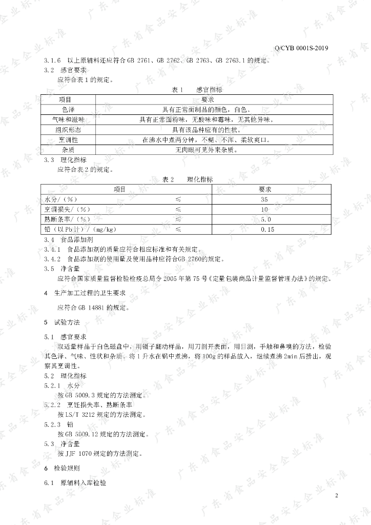 Q/CYB 0001S-2019 标准预览