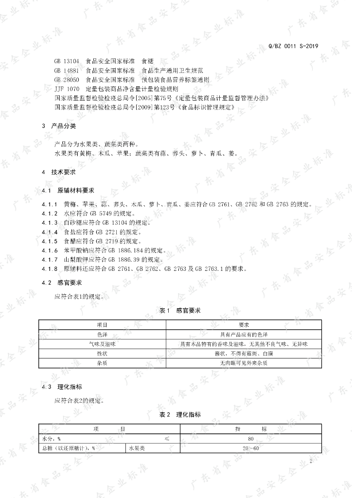 Q/BZ 0011S-2019 标准预览