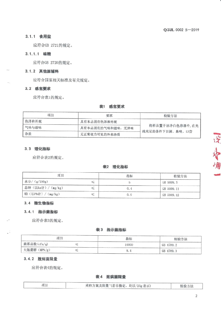 Q/JJL 0002S-2019 标准预览