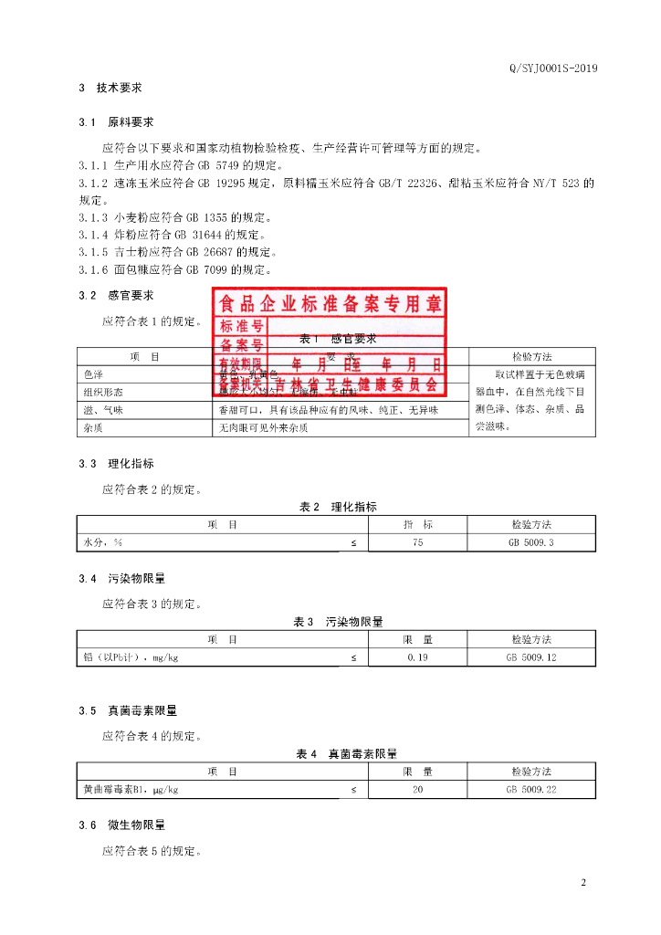 Q/SYJ 0001S-2019 标准预览