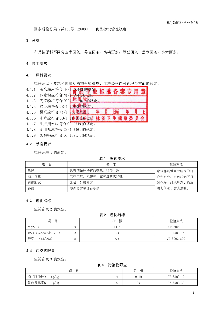 Q/JGMW 0003S-2019 标准预览