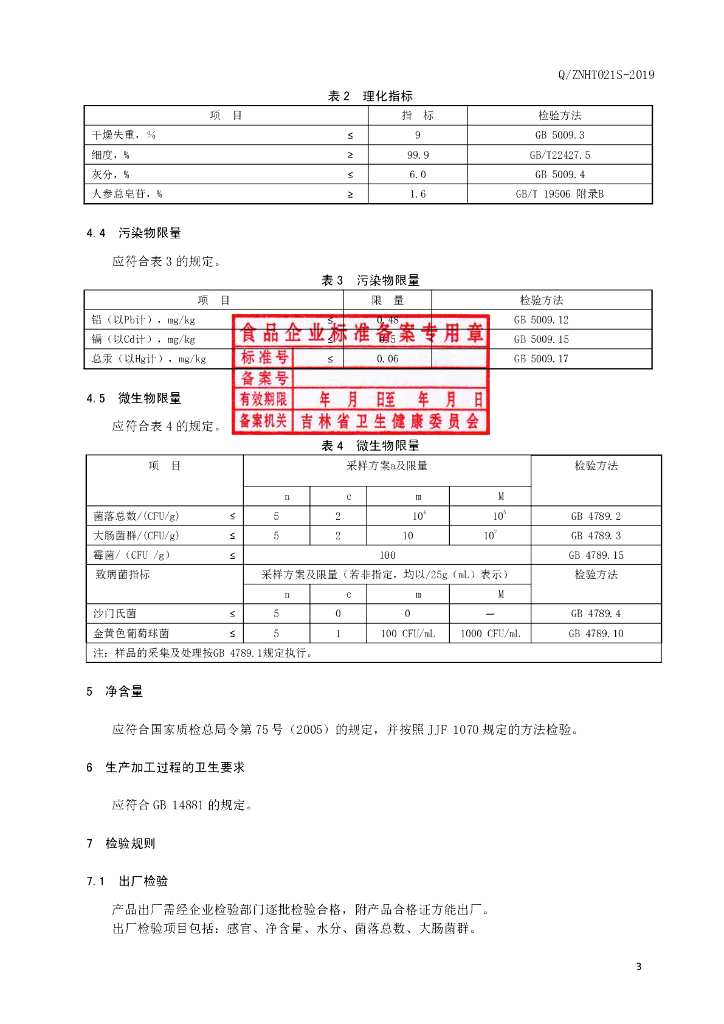 Q/ZNHT 021S-2019 标准预览