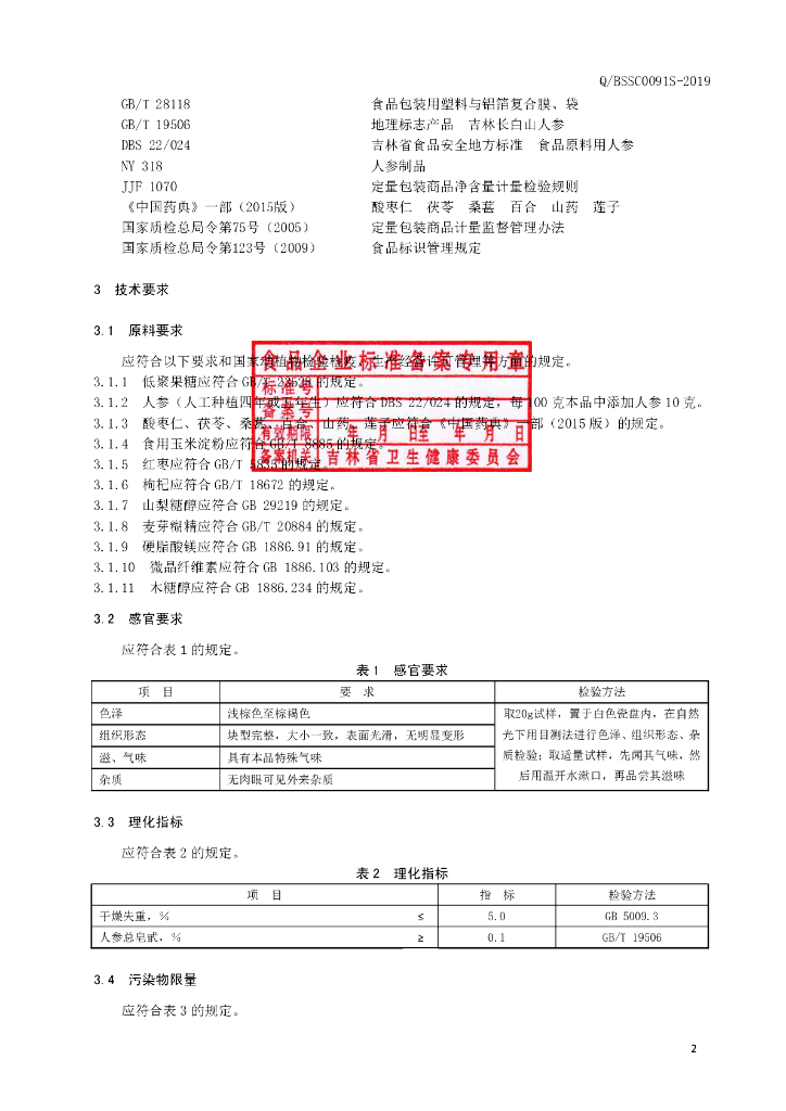 Q/BSSC 0091S-2019 标准预览