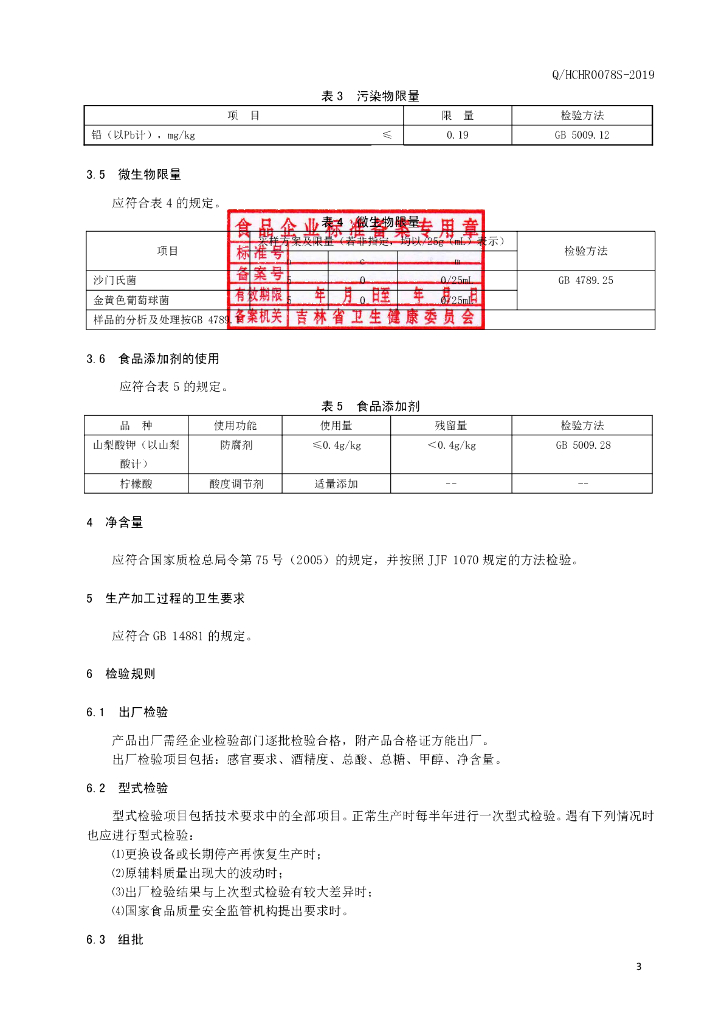 Q/HCHR 0078S-2019 标准预览