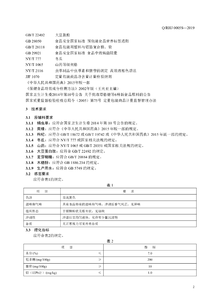 Q/RHJ 0005S-2019 标准预览