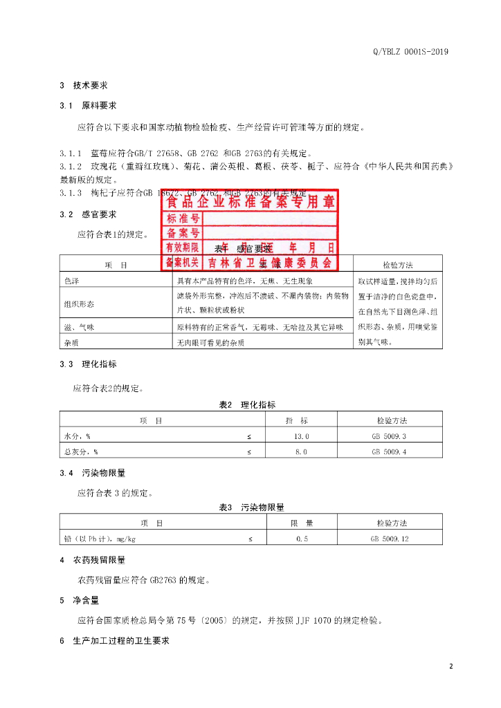 Q/YBLZ 0001S-2019 标准预览