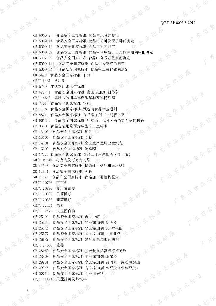 Q/BJLSP 0008S-2019 标准预览