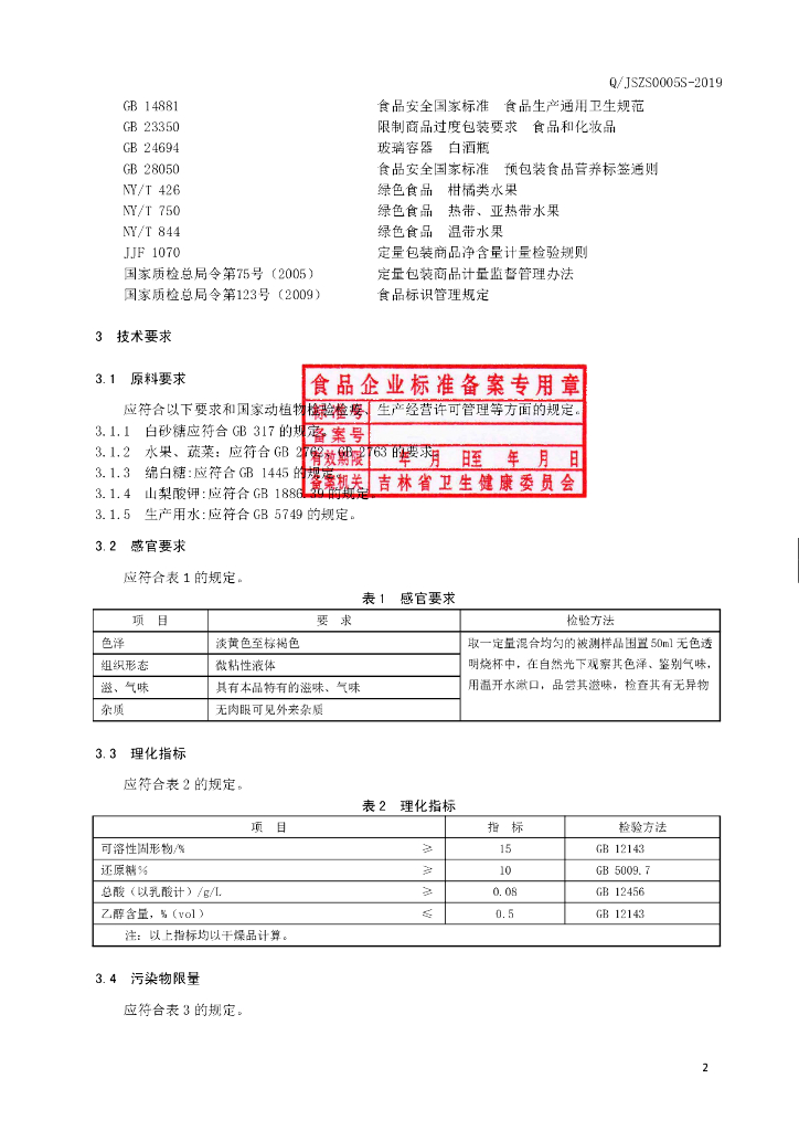 Q/JSZS 0005S-2019 标准预览