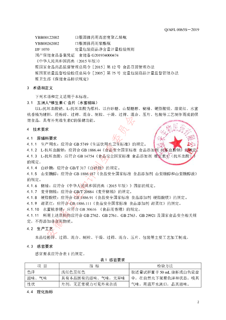 Q/AFL 0065S-2019 标准预览