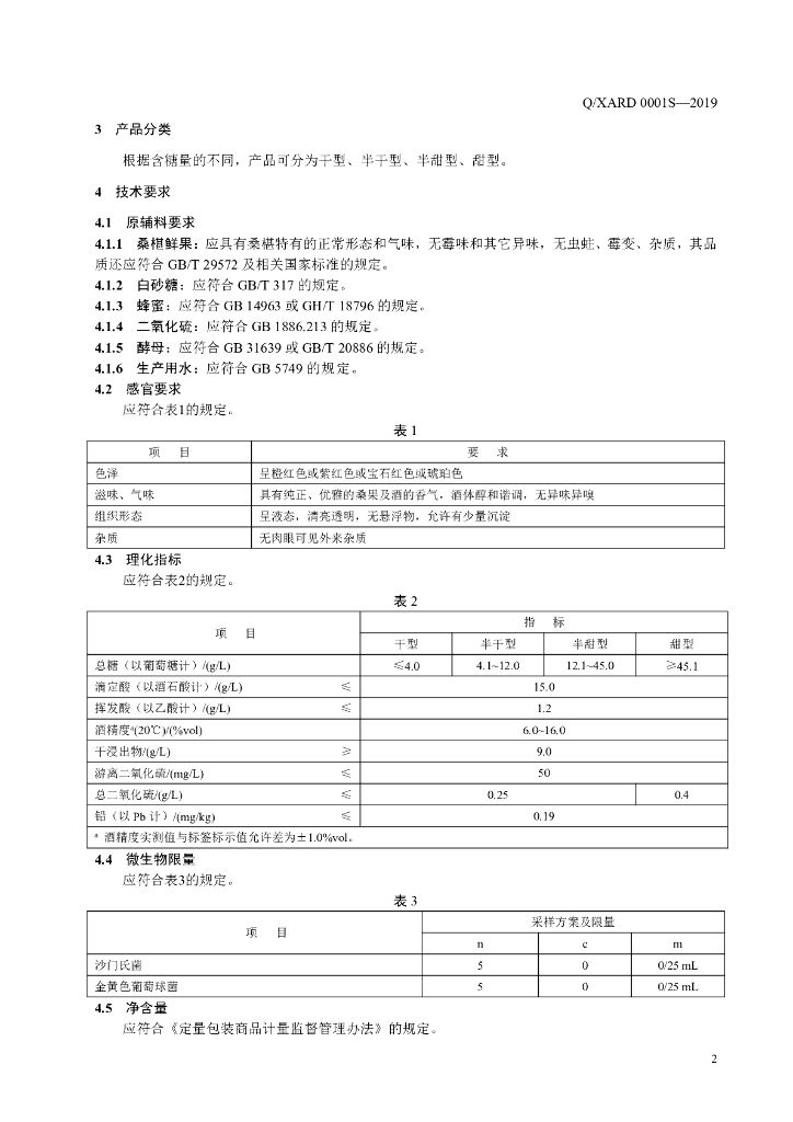 Q/XARD 0001S-2019 标准预览