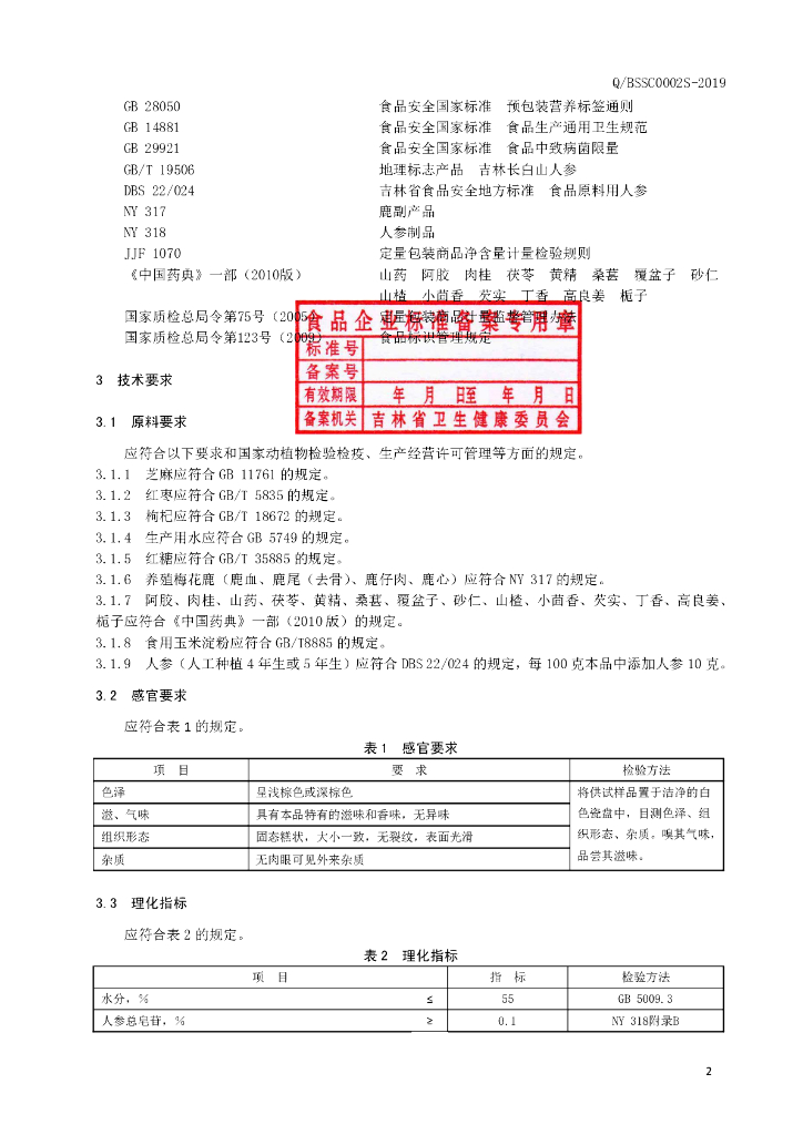 Q/BSSC 0002S-2019 标准预览
