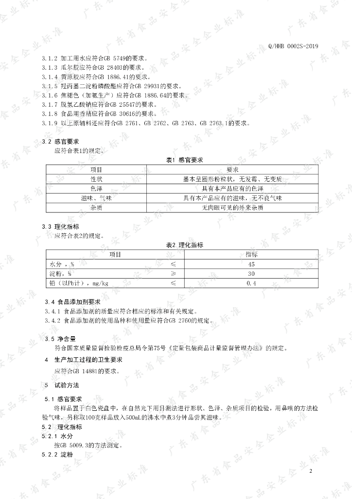 Q/HHB 0002S-2019 标准预览
