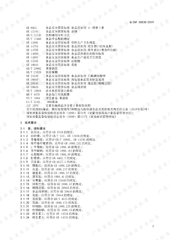 Q/ZHT 0003S-2019 标准预览