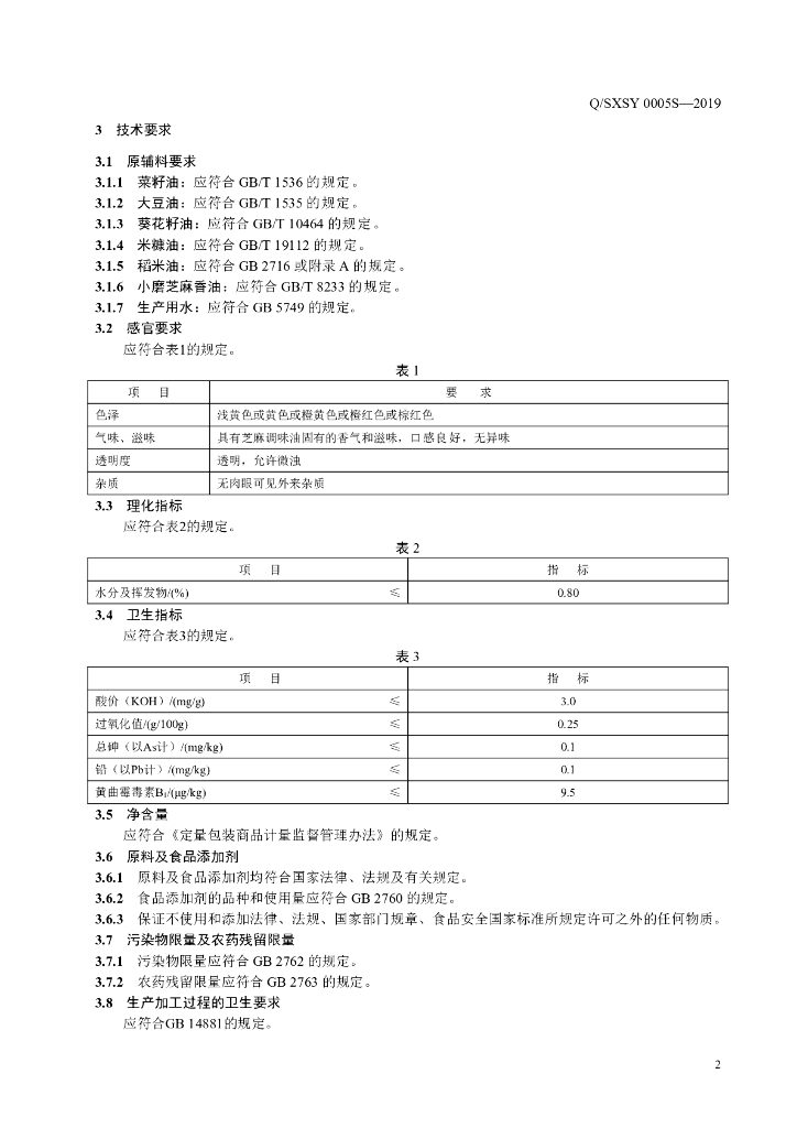 Q/SXSY 0005S-2019 标准预览