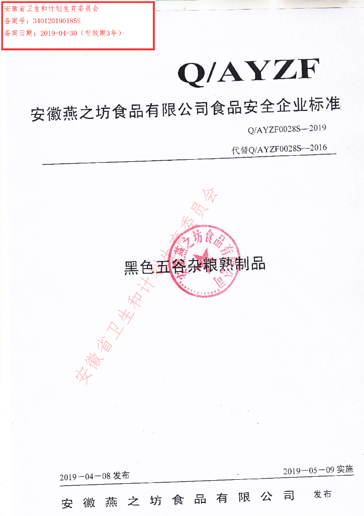 Q/AYZF 0028S-2019 标准预览