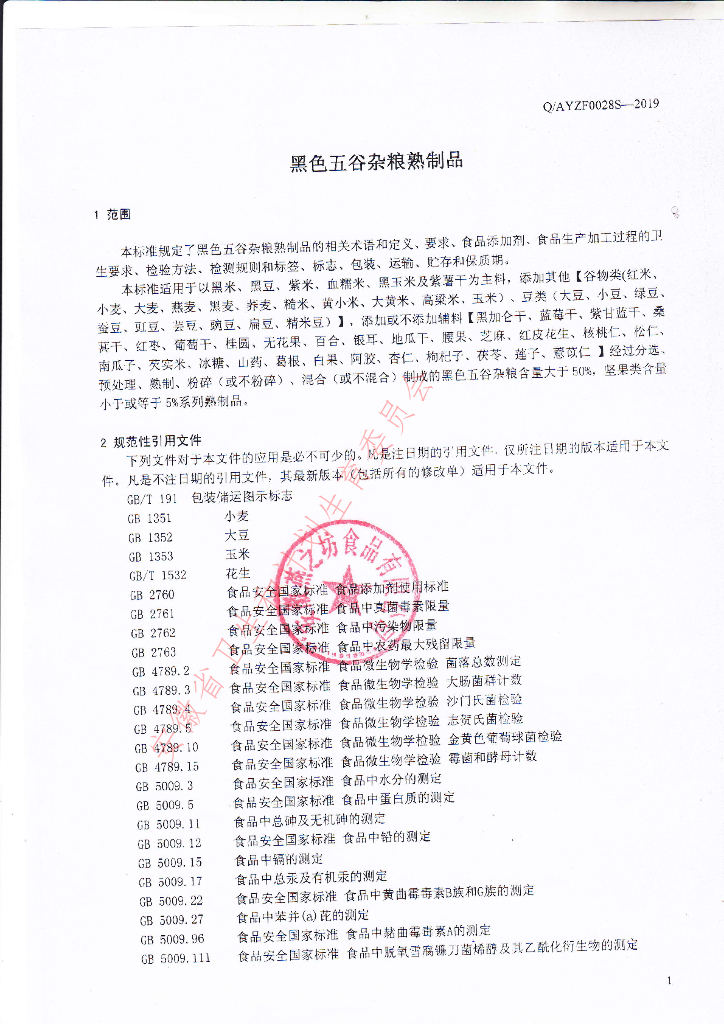Q/AYZF 0028S-2019 标准预览