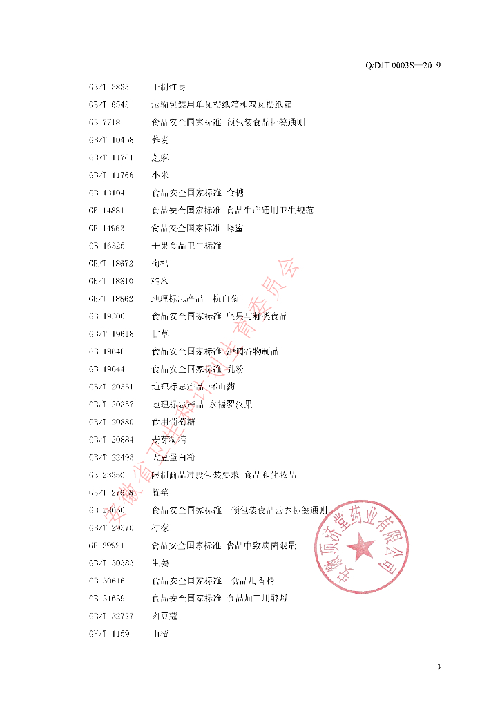 Q/DJT 0003S-2019 标准预览