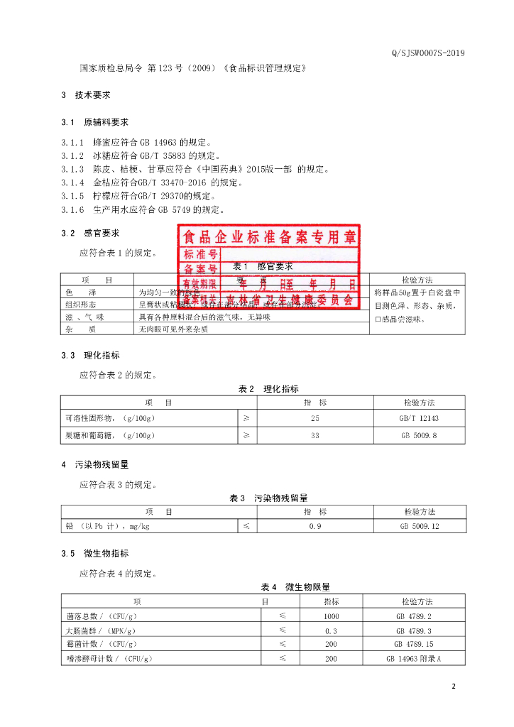 Q/SJSW 0007S-2019 标准预览