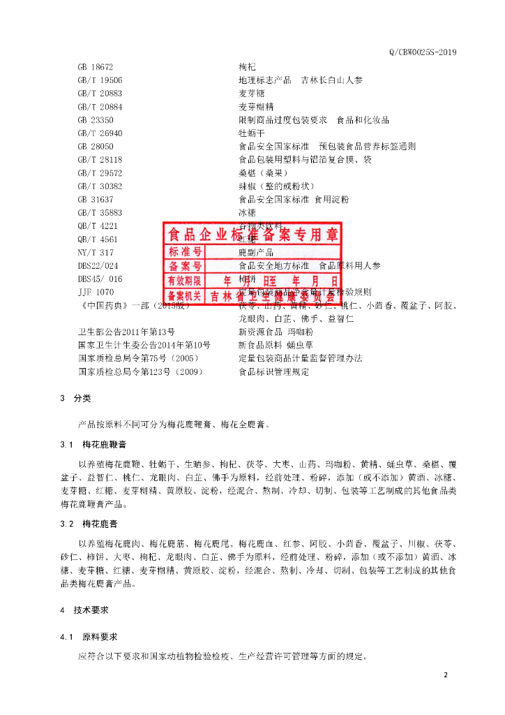 Q/CBW 0025S-2019 标准预览