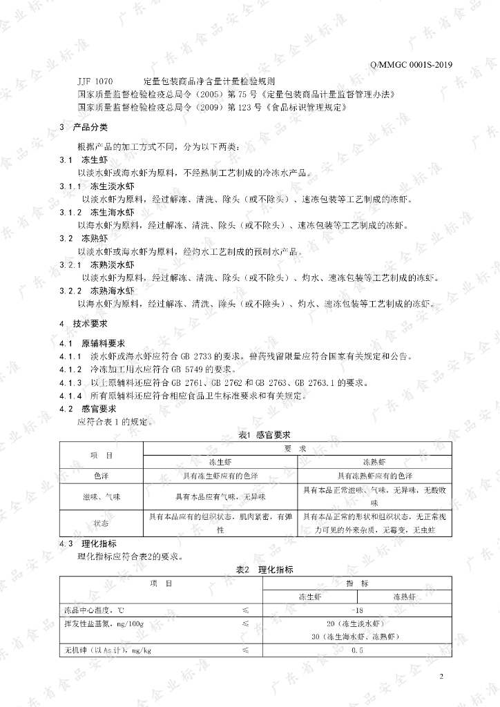 Q/MMGC 0001S-2019 标准预览