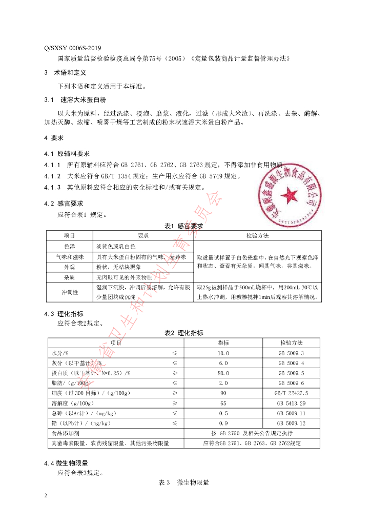 Q/SXSY 0006S-2019 标准预览