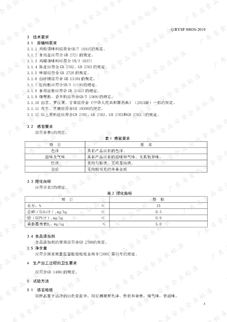 Q/RYSP 0003S-2019 标准预览
