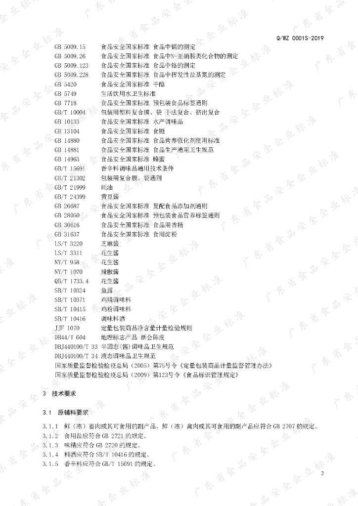 Q/WZ 0001S-2019 标准预览