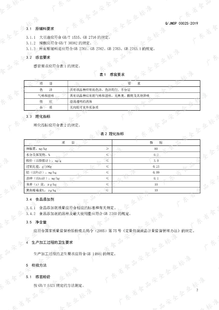 Q/JMDP 0002S-2019 标准预览