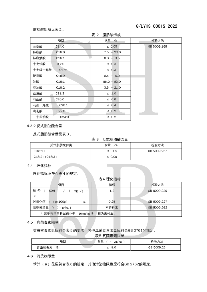 Q/LYHS 0001S-2022 标准预览
