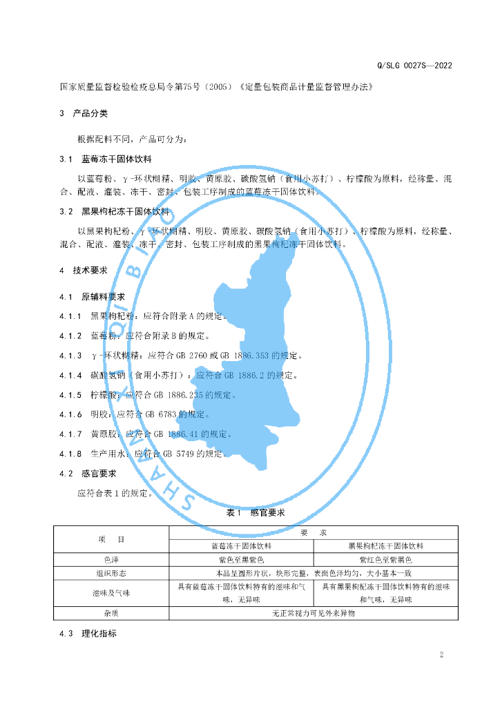 Q/SLG 0027S-2022 标准预览