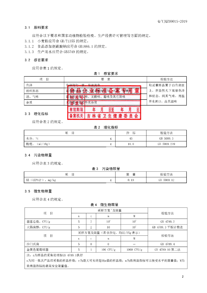 Q/YJQZ 0001S-2019 标准预览
