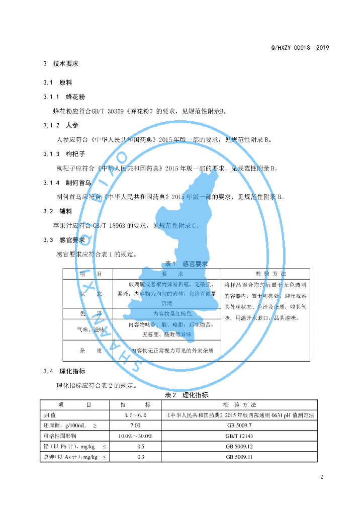Q/HXZY 0001S-2019 标准预览