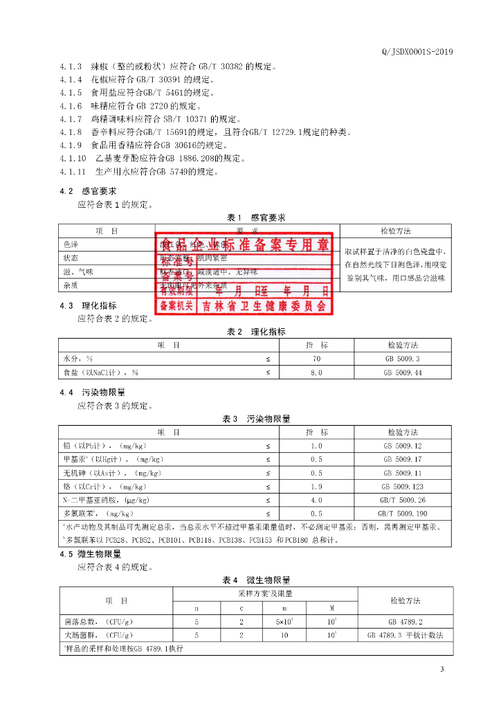 Q/JSDX 0001S-2019 标准预览