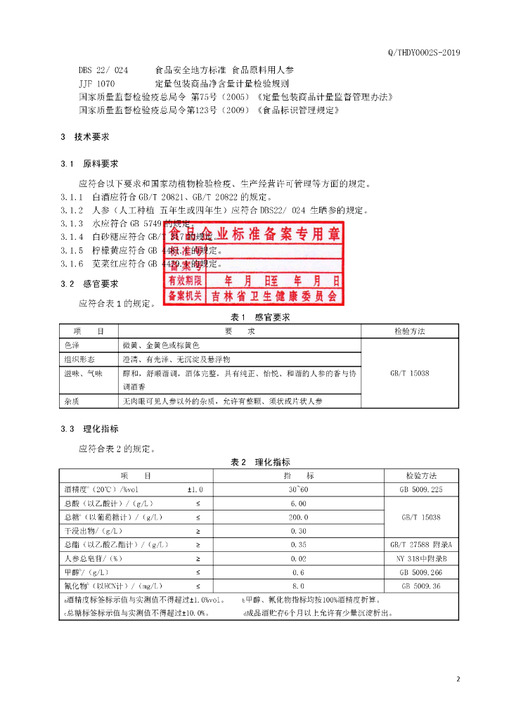 Q/THDY 0002S-2019 标准预览