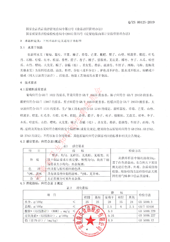 Q/ZS 0012S-2019 标准预览