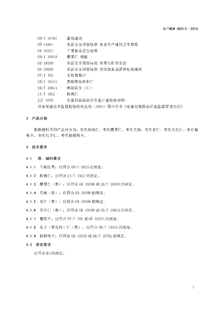 Q/TMSM 0001S-2019 标准预览