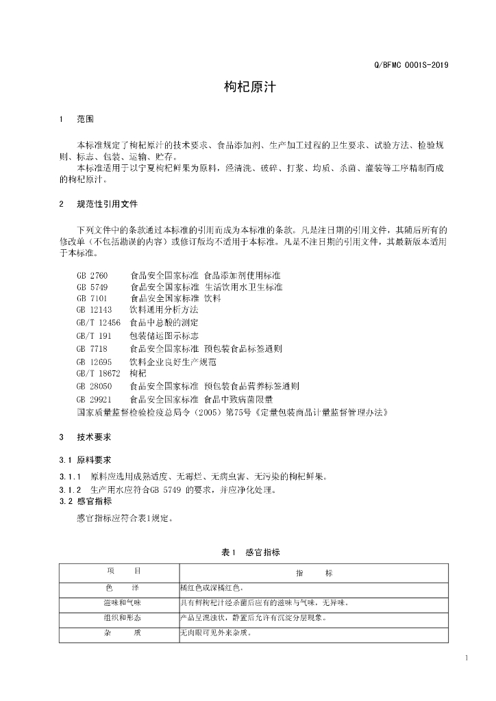 Q/BFMC 0001S-2019 标准预览