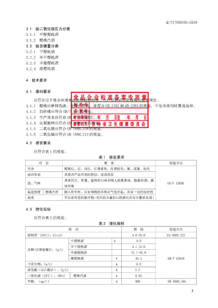 Q/TTJY 0010S-2019 标准预览
