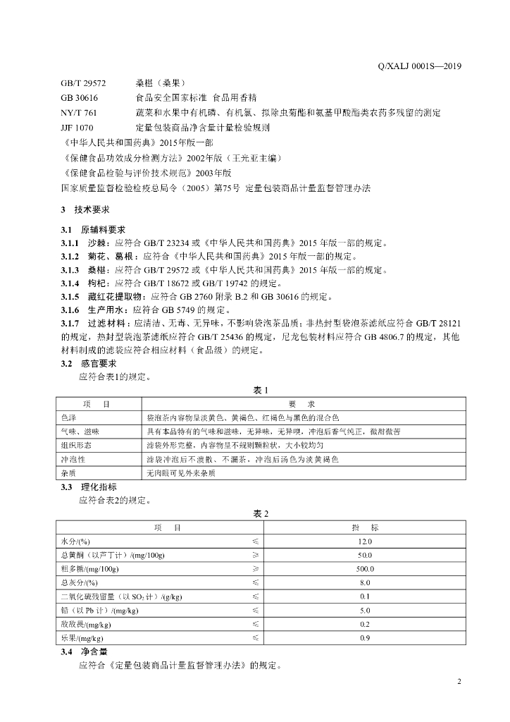 Q/XALJ 0001S-2019 标准预览
