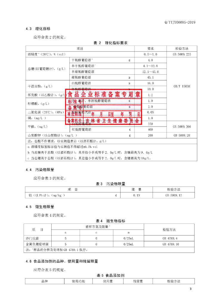 Q/TTJY 0009S-2019 标准预览