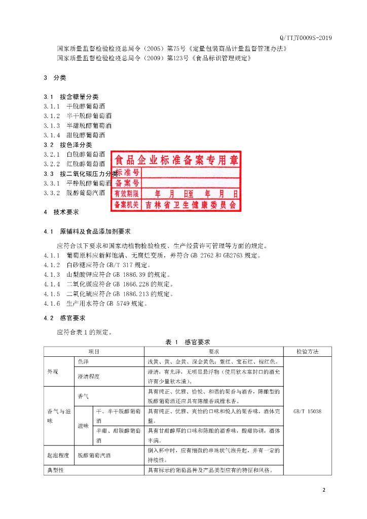 Q/TTJY 0009S-2019 标准预览
