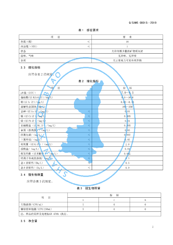 Q/SXWS 0001S-2019 标准预览