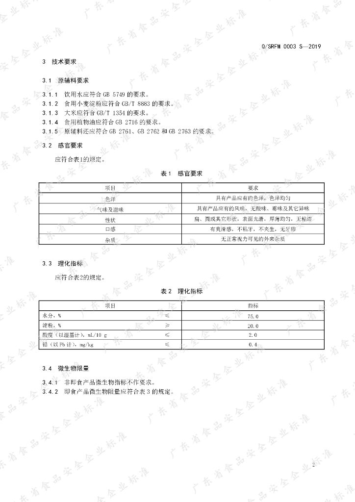Q/SRFM 0003S-2019 标准预览