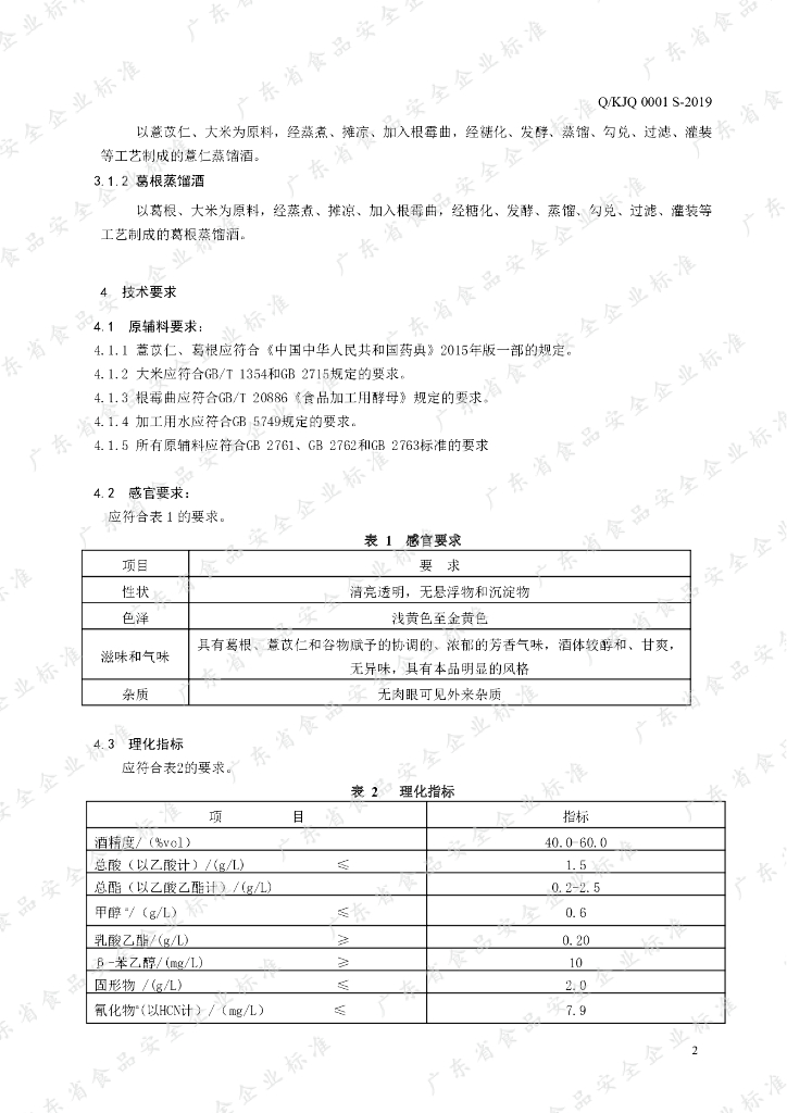 Q/KJQ 0001S-2019 标准预览